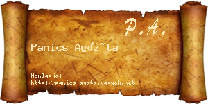 Panics Agáta névjegykártya